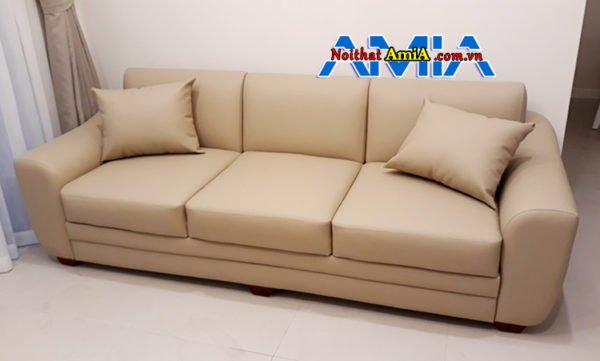 Hình ảnh ghế sofa da nhỏ phòng khách chung cư