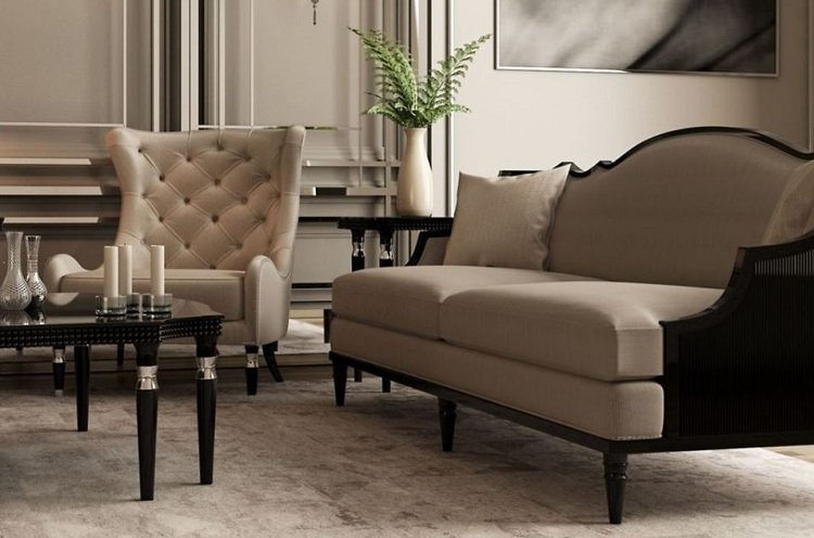 Hình ảnh ghế sofa tân cổ điển nhỏ cho khách sạn sang trọng