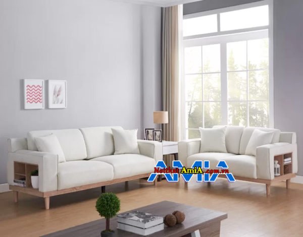 Hình ảnh ghế sofa vải nỉ cho phòng khách nhỏ hiện đại