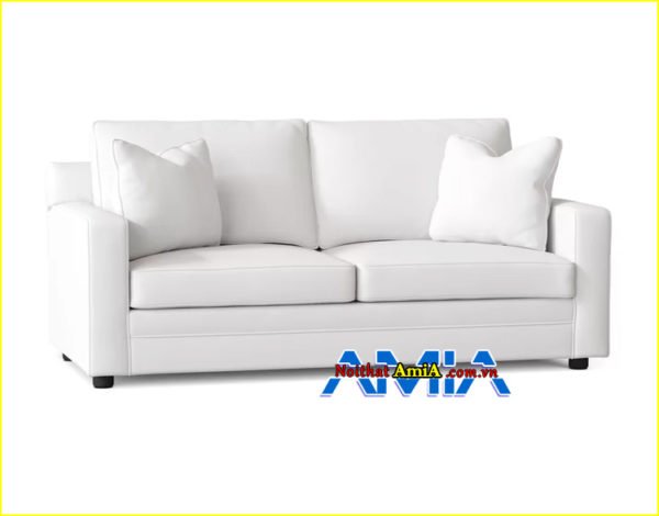 Hình ảnh ghế sofa văng nhỏ gọn màu trắng hiện đại