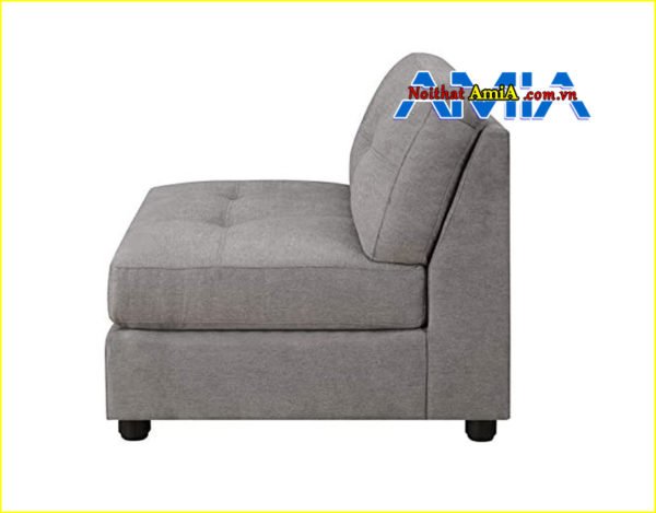 Hình ảnh chụp góc nghiêng ghế sofa nỉ đơn mini nhỏ gọn