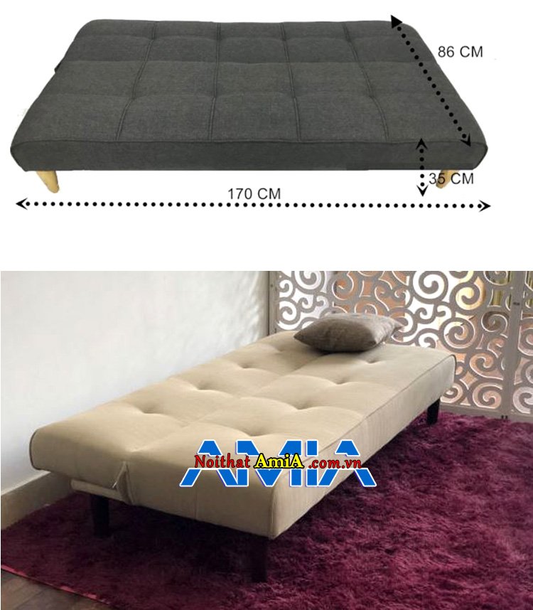 Ghế sofa bed nhỏ giá rẻ kích thước