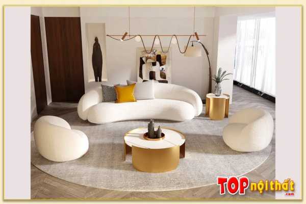 Bộ ghế sofa văng dáng cong tròn đẹp